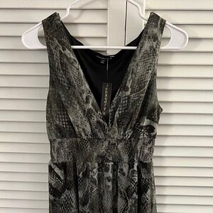 Chaudry Anthropologie Snake Skin Print Maxi Dress